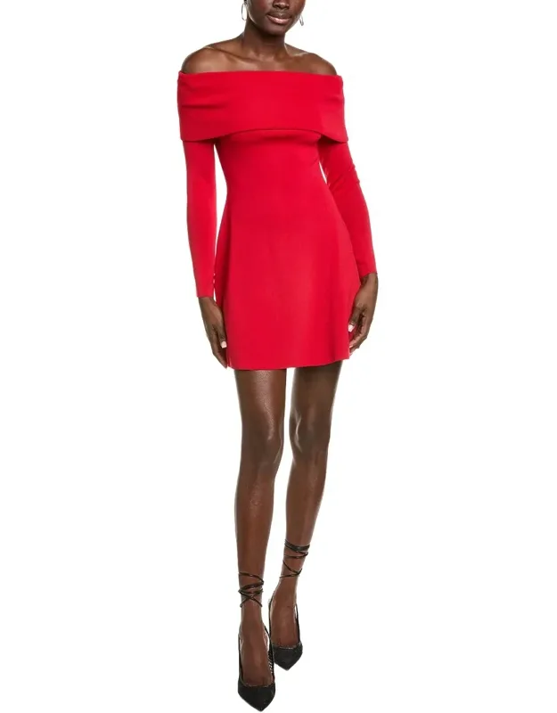 Off-shoulder Flare Mini Dress