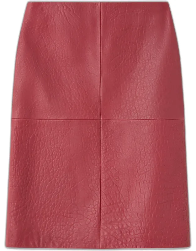 Pebble Leather Skirt