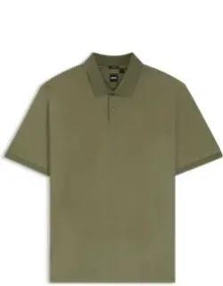 Mercerized-cotton Polo Shirt With Printed Monograms
