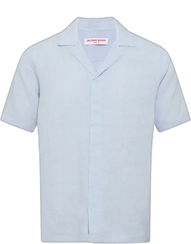 Relaxed Fit Short-sleeve 100% Italian Linen Resort Shirt