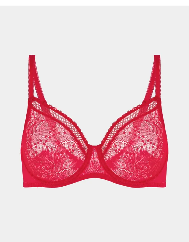 Molded Full Cup Convertible Lace Bra