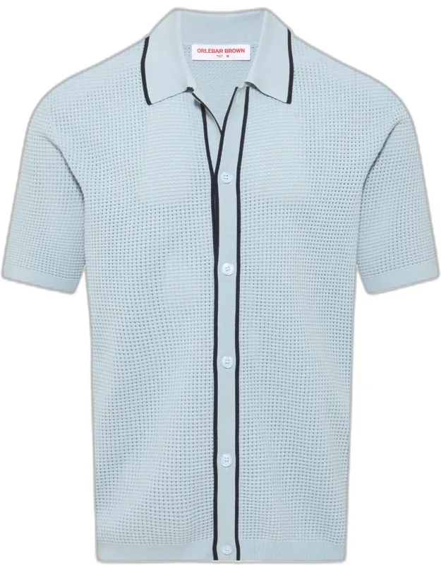 Tailored Fit Waffle Mesh Stitch Polo Shirt