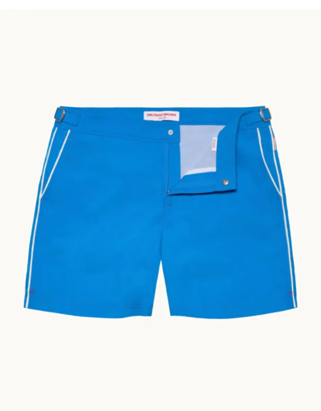 Mid-length Swim Shorts With Contrast Seam Piping