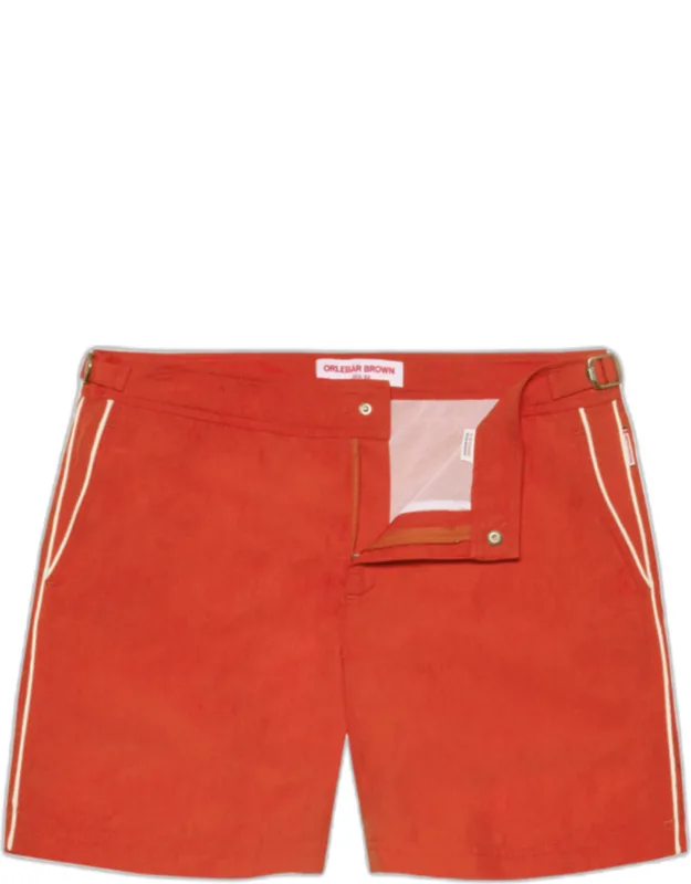 Mid-length Swim Shorts With Contrast Seam Piping