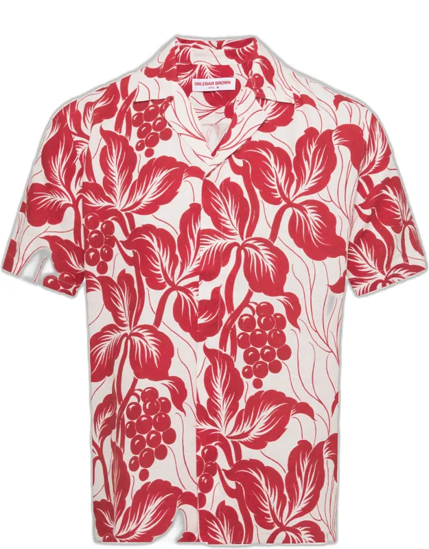 Relaxed Fit Short-sleeve 100% Linen Resort Shirt