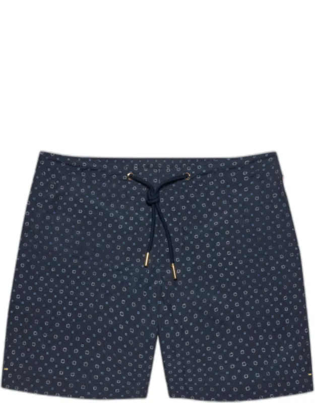 Mid-length Drawcord Swim Shorts With Exclusive Solstice Print