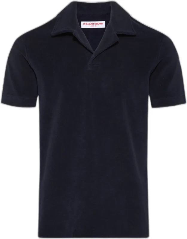 Relaxed Fit Cotton Towelling Resort Polo Shirt