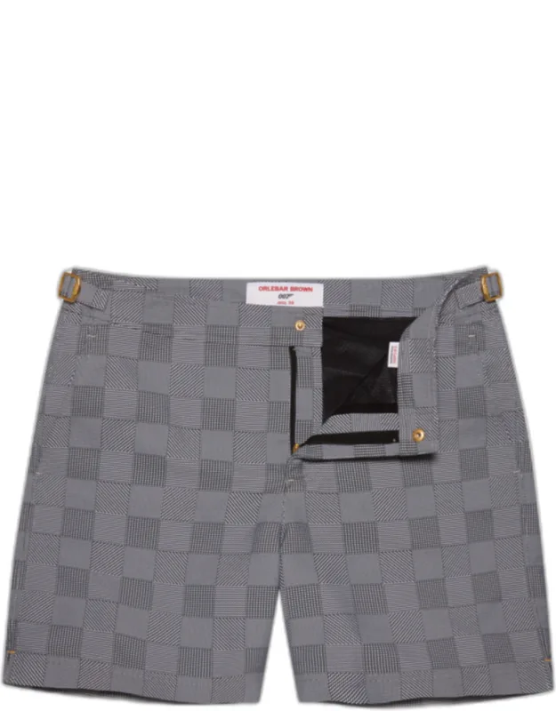 Mid-length Glen Check Swim Shorts