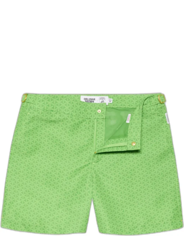 Geometric Print Mid-length Swim Shorts