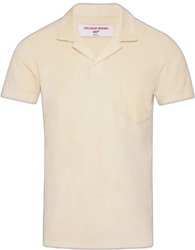 Tailored Fit Cotton Towelling Resort Polo Shirt