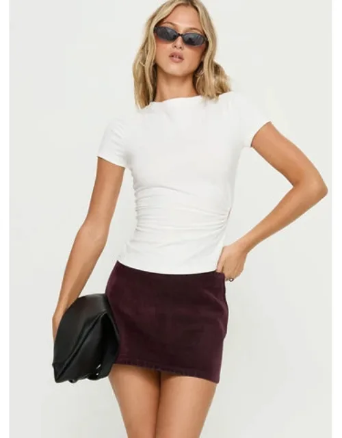 Karra Flocked Mini Skirt
