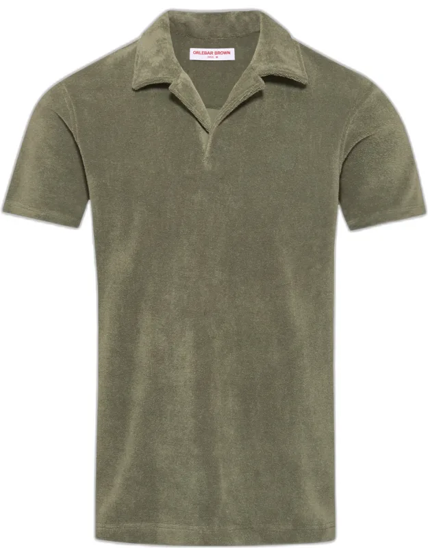 Relaxed Fit Cotton Towelling Resort Polo Shirt