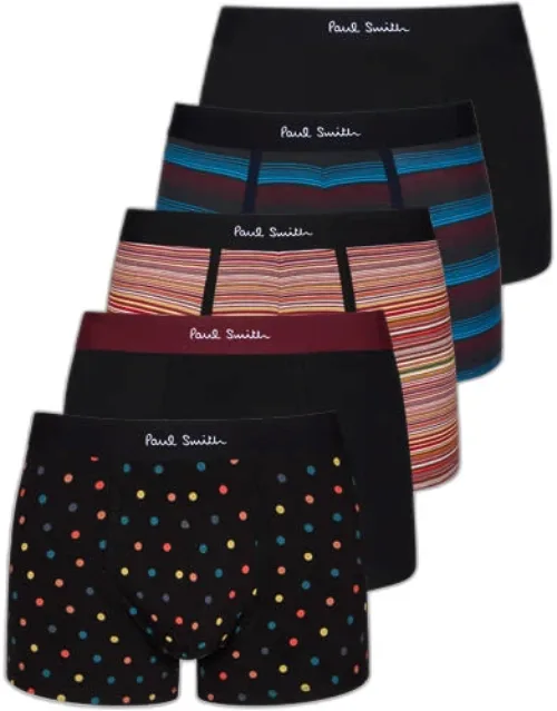 Spot And Stripe Mix Boxer Briefs Five Pack
