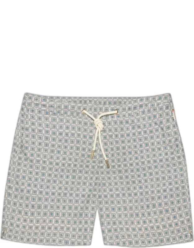Printed Swim Shorts - Relaxed Drawcord Fit