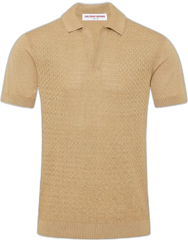 Silk-cotton Polo Shirt Lightweight Knitted Style