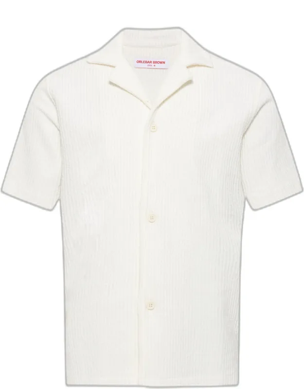 Relaxed Fit Capri Collar Short-sleeve Towelling Shirt