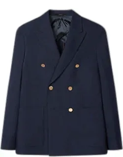 Two-ply Merino Wool Double-breasted Blazer