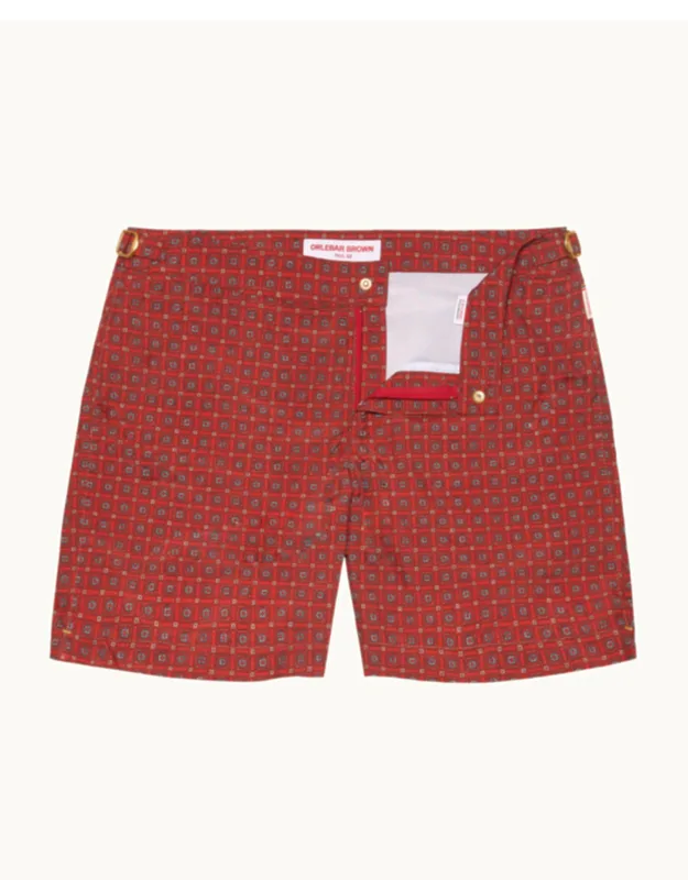 Mid-length Swim Shorts With Exclusive Solstice Print