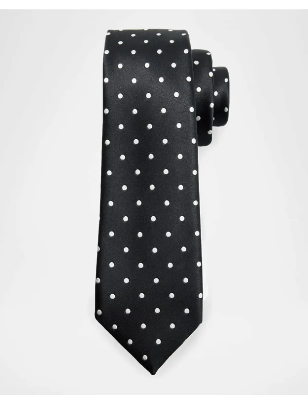 Polka Dot Mulberry Silk Tie