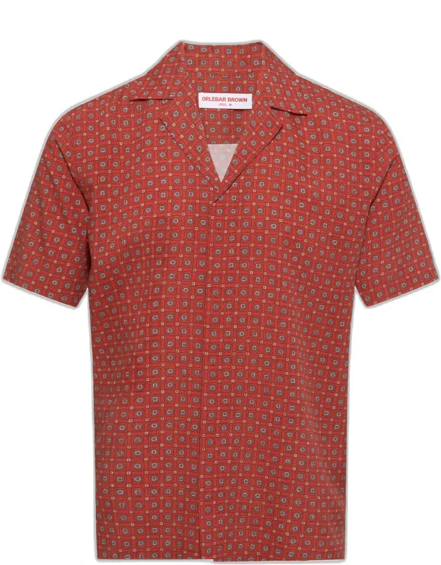 Relaxed Fit Short-sleeve 100% Lyocell Resort Shirt