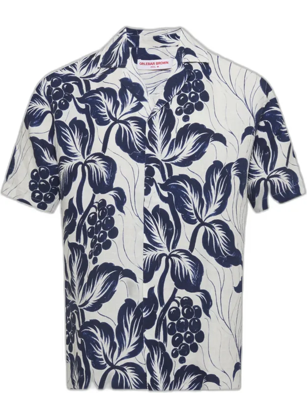 Relaxed Fit Short-sleeve 100% Linen Resort Shirt