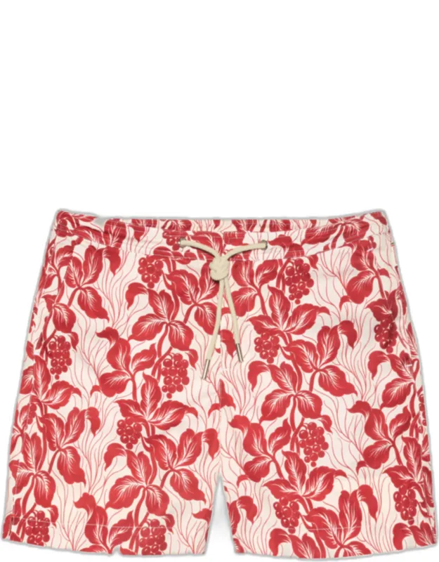 Mid-length Drawcord Swim Shorts With Exclusive Petralis Print