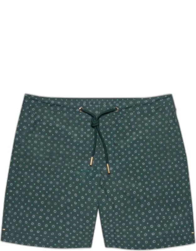 Mid-length Swim Shorts With Contrast Seam Piping