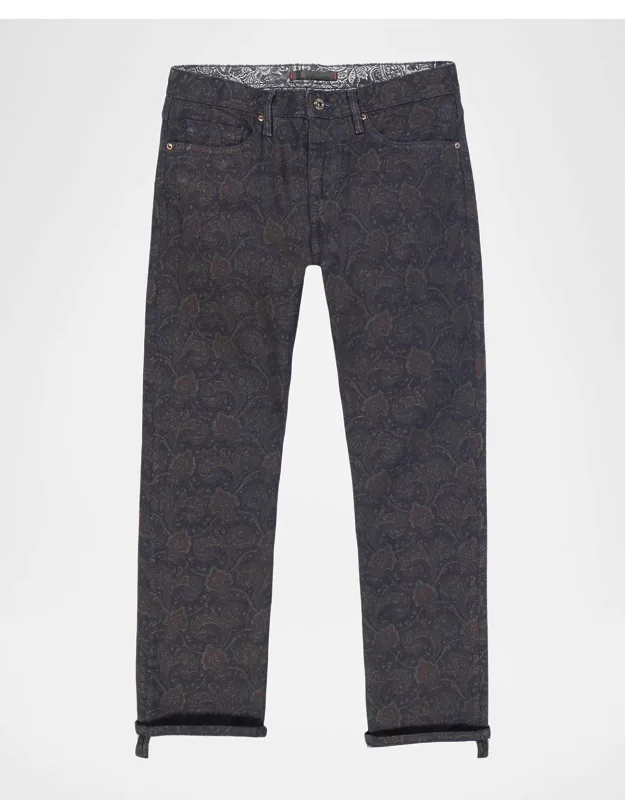 Jaren Straight Paisley Print Jeans