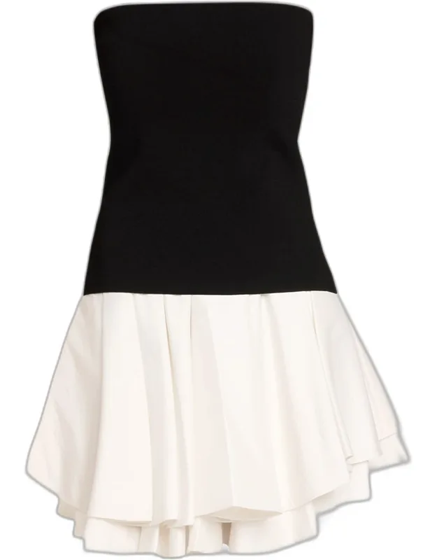 Strapless Drop-waist Mini Dress