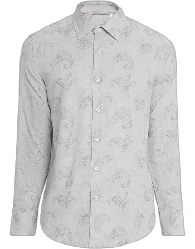 Knox Cotton Paisley Button-down Shirt