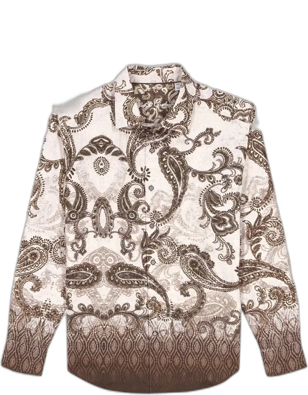 Wallington Cotton Ombre Paisley Button-down Shirt