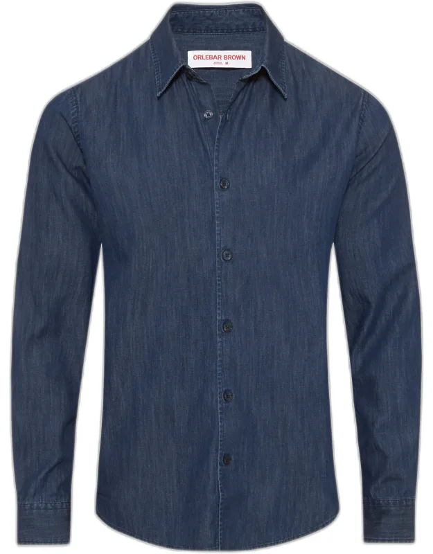 Tailored Fit Classic Collar Lightweight Denim Shirt