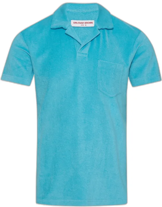 Tailored Fit Cotton Towelling Resort Polo Shirt