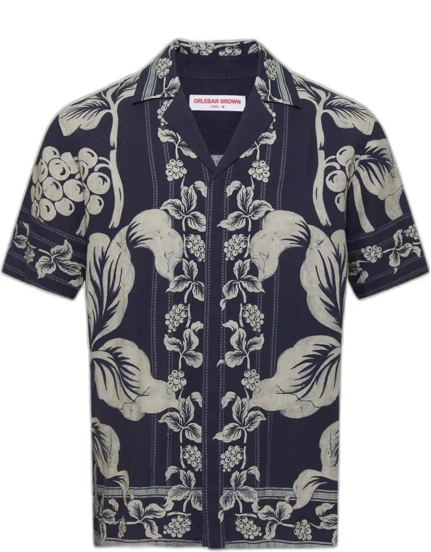 Relaxed Fit Short-sleeve 100% Linen Resort Shirt