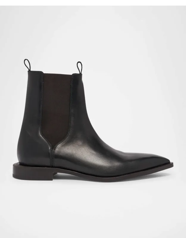 Leather Point-toe Chelsea Boots