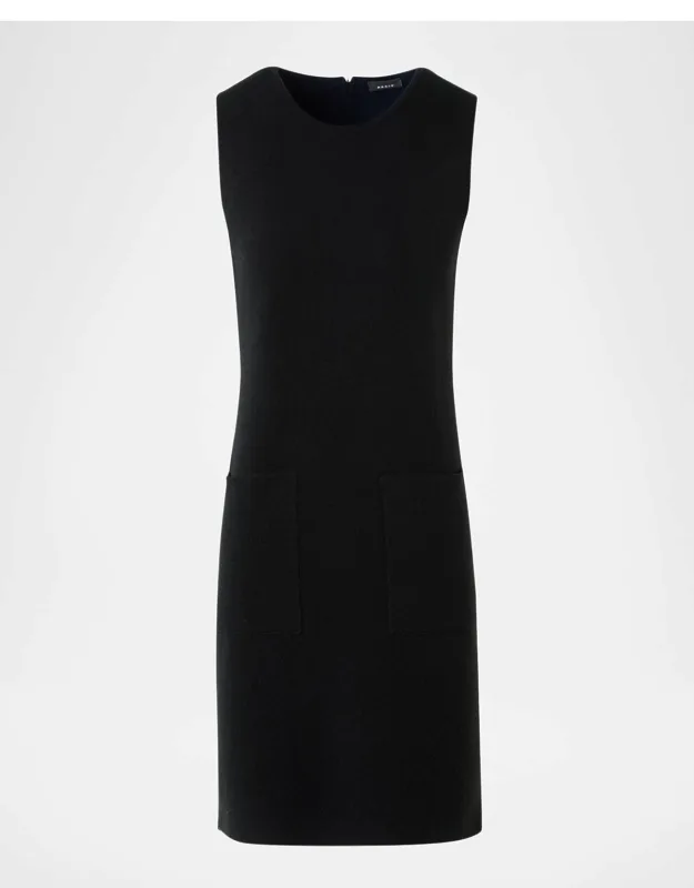 Cashmere Double-face Knit Sleeveless Dress