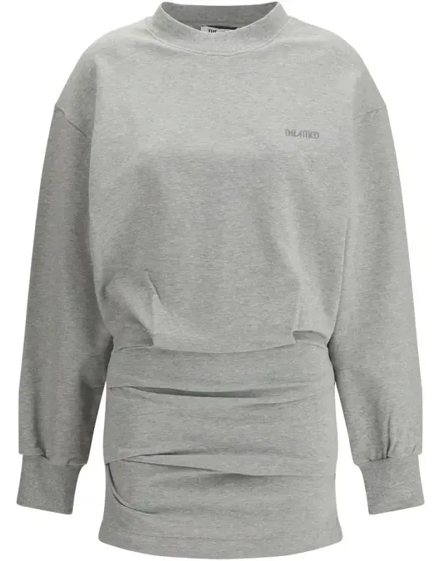 Mini Dress With Pleats And Textured Effect