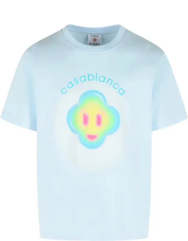 Airbrush Smiley Cotton T-shirt