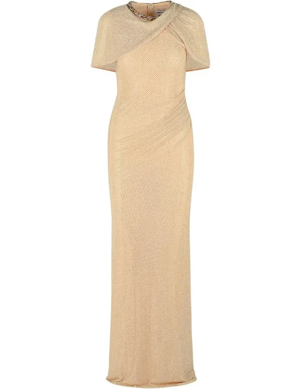 Nude Polyester Dress