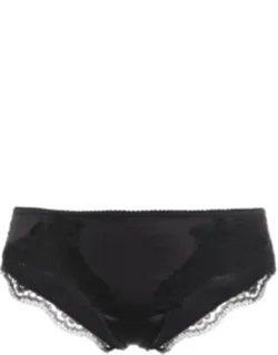 Satin Briefs With Lace Detailing