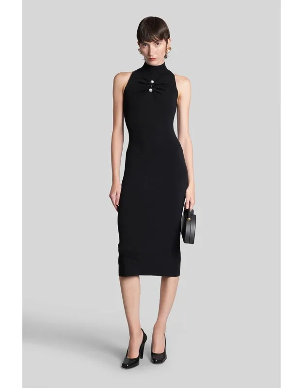 Collin Mini Dress With High Collar And Sleeveless Design