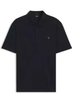 Mercerized-cotton Polo Shirt With Double B Monogram
