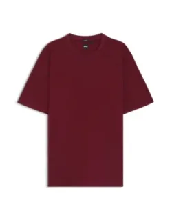 Regular-fit T-shirt In Micro-patterned Mercerized Cotton