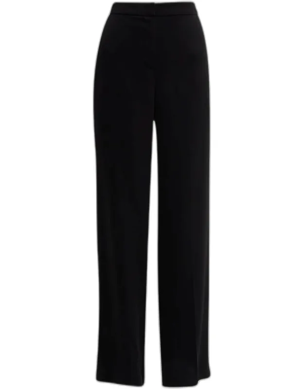Mid-rise Straight-leg Stretch Crepe Pants