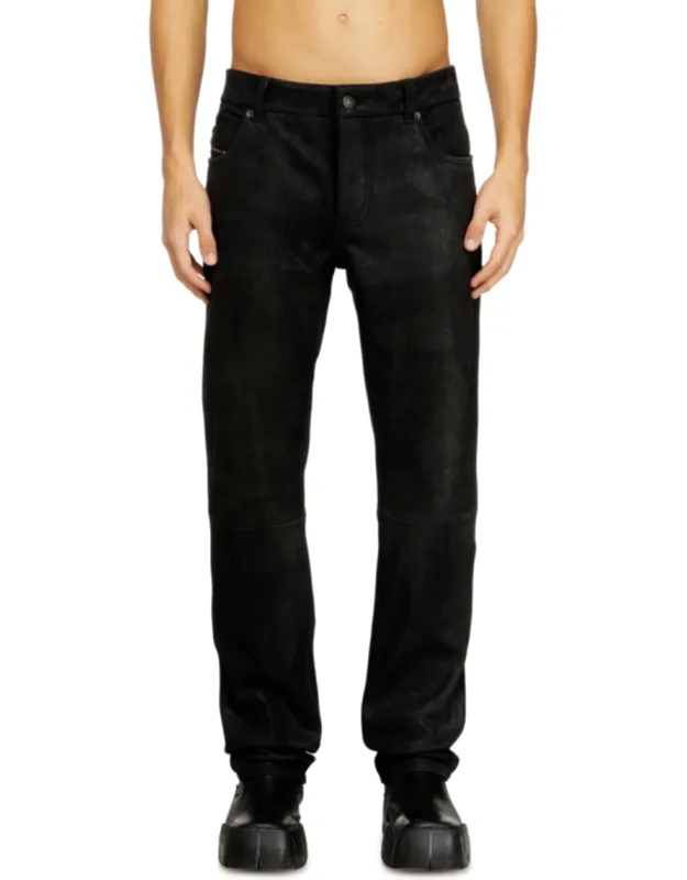 Jean-cut Leather Pants