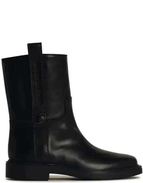 Ankle Boots With Side Tab And Leather Lining