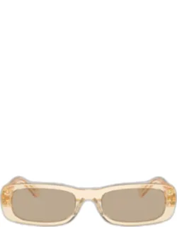 Logo Acetate Rectangular Sunglasses
