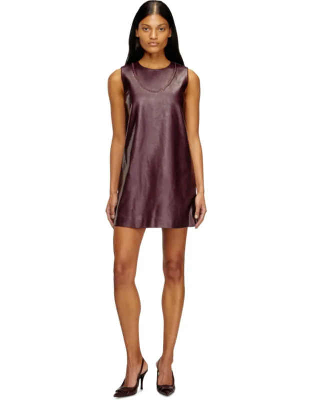 Sleeveless Mini Dress In Coated Fabric