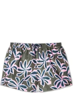 Abstract Palm Print Swim Shorts