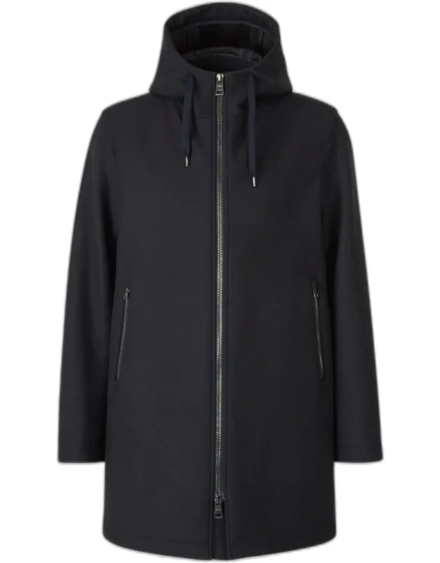Parka In Scuba Fabric